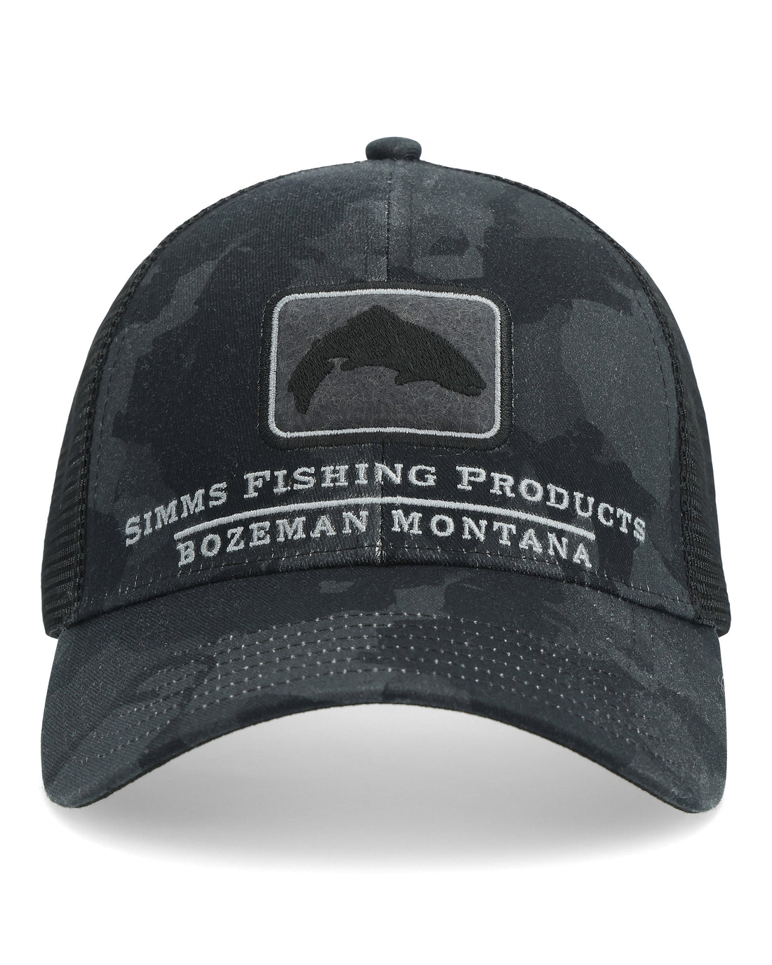 Simms Trout Icon Trucker - Regiment Camo Carbon